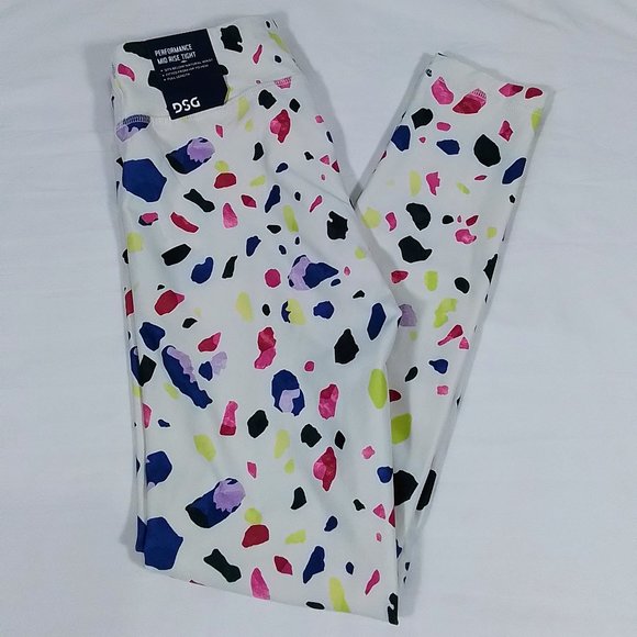 Unbranded Other - Girls' Performance Mid Rise Tights-Terrazo Cream-Various Sizes-New with Tags